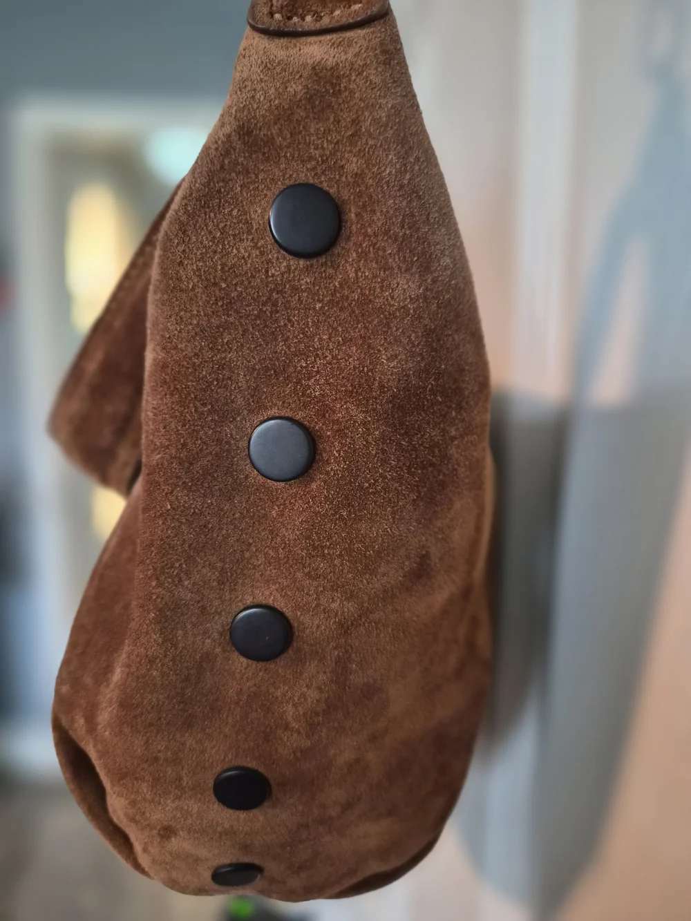 Hamitt Suede Morgan Bag in Mahogany Brown